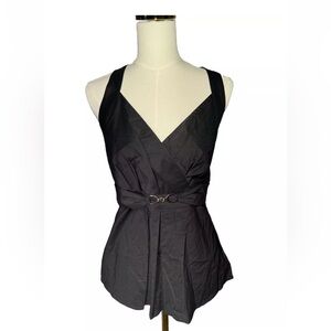 NEW YORK AND COMPANY Babydoll Pleats Y2K Corpcore Academia Size 14 Retro Glam